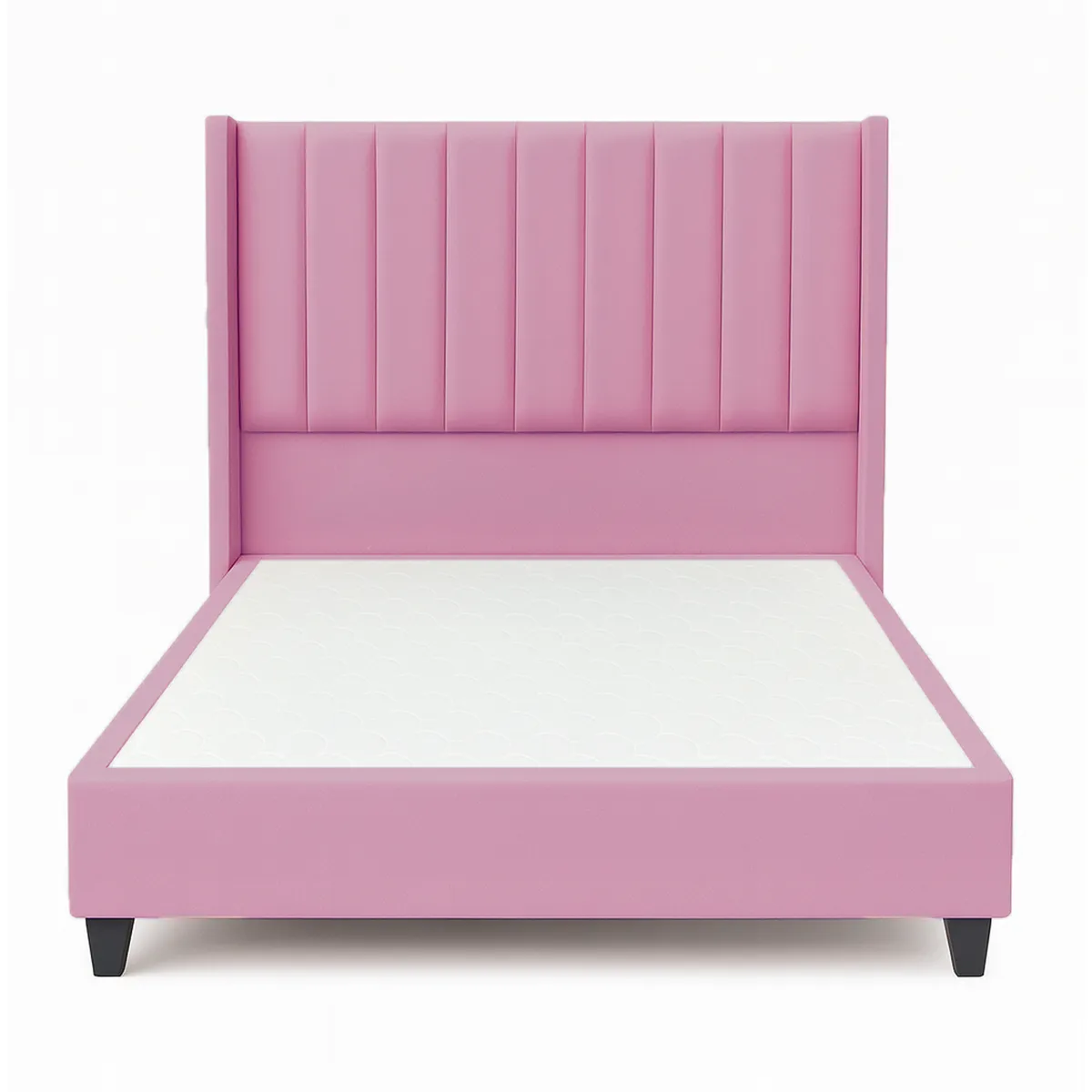 GENERICO - Cama Tapizada Confort Lineal Rosado 1.5 Plz