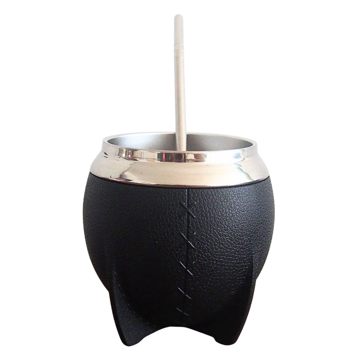 GENERICO - Mate Torpedo de Acero inoxidable y PVC Negro