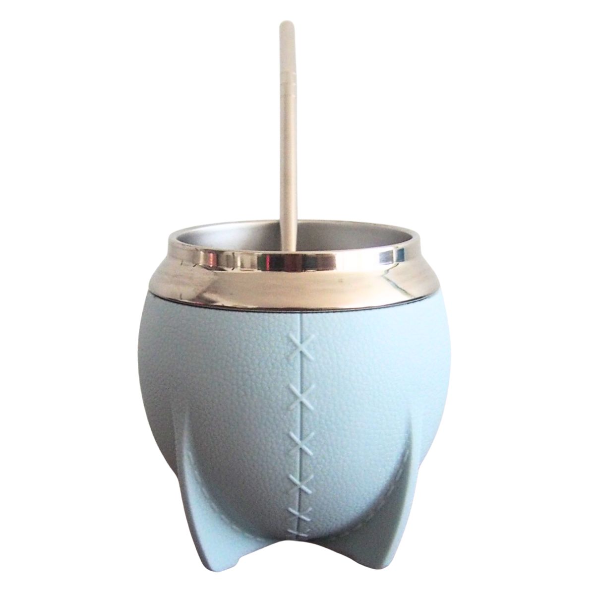 GENERICO - Mate Torpedo de Acero inoxidable y PVC Celeste