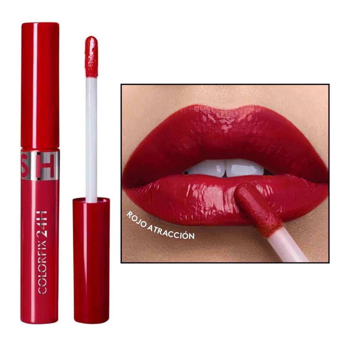 ESIKA - Labial Líquido brillante colorfix 24h liquid tattoo shine rojo atracción ésika