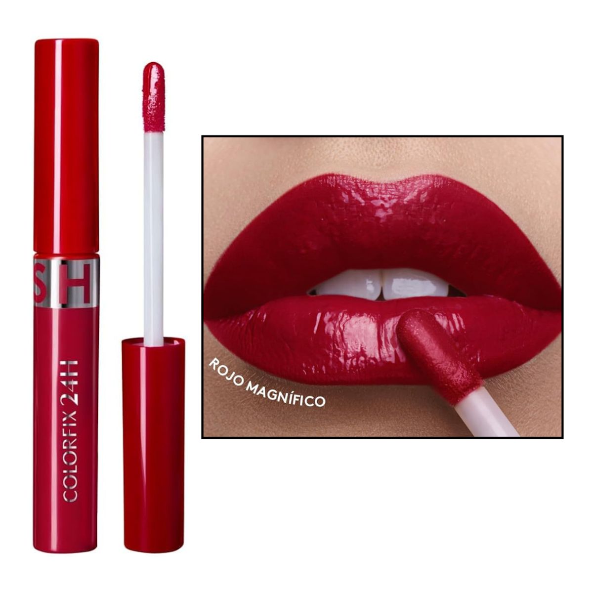 ESIKA - Labial Líquido brillante colorfix 24h liquid tattoo shine rojo magnífico ésika