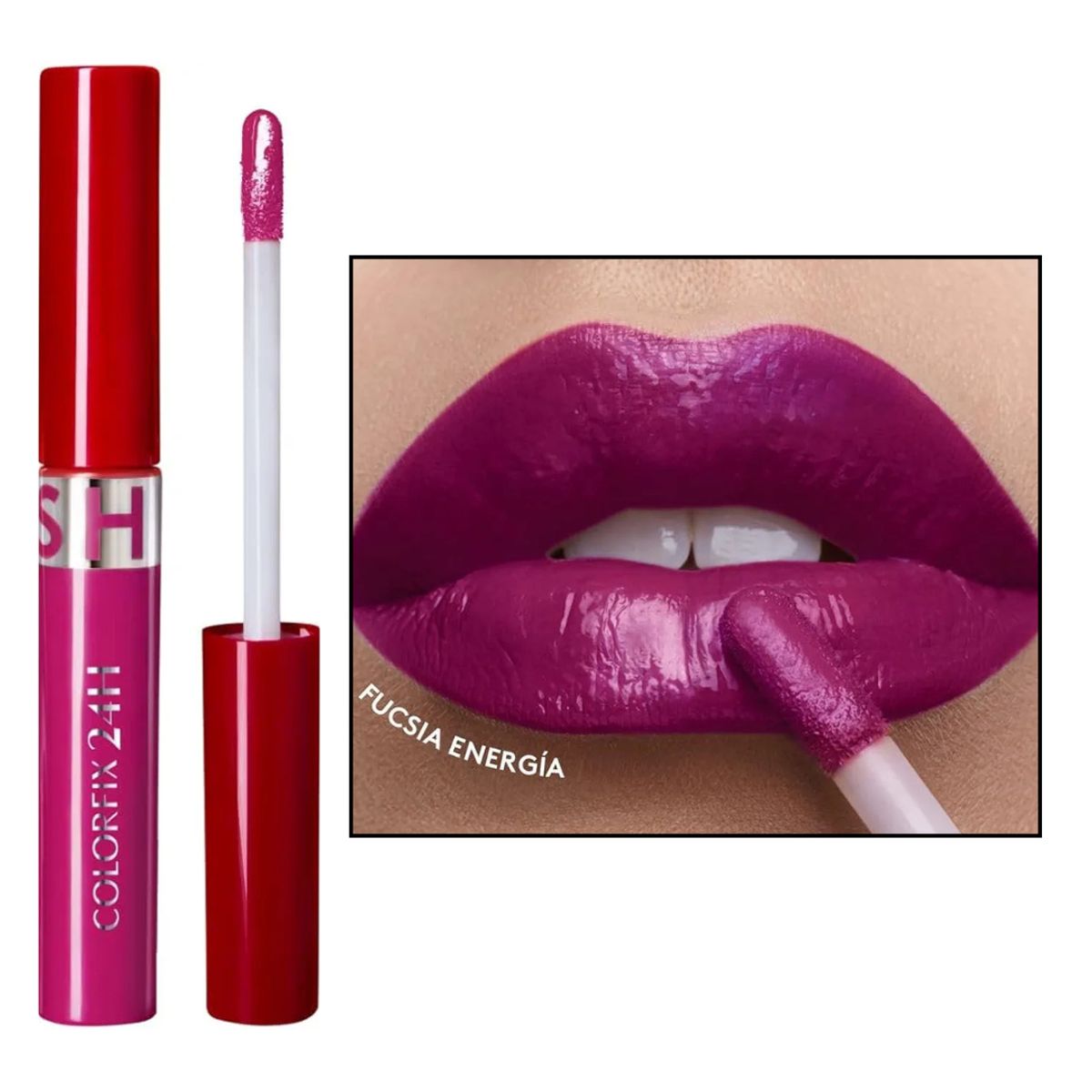 ESIKA - Labial Líquido brillante colorfix 24h liquid tattoo shine fucsia energía ésika