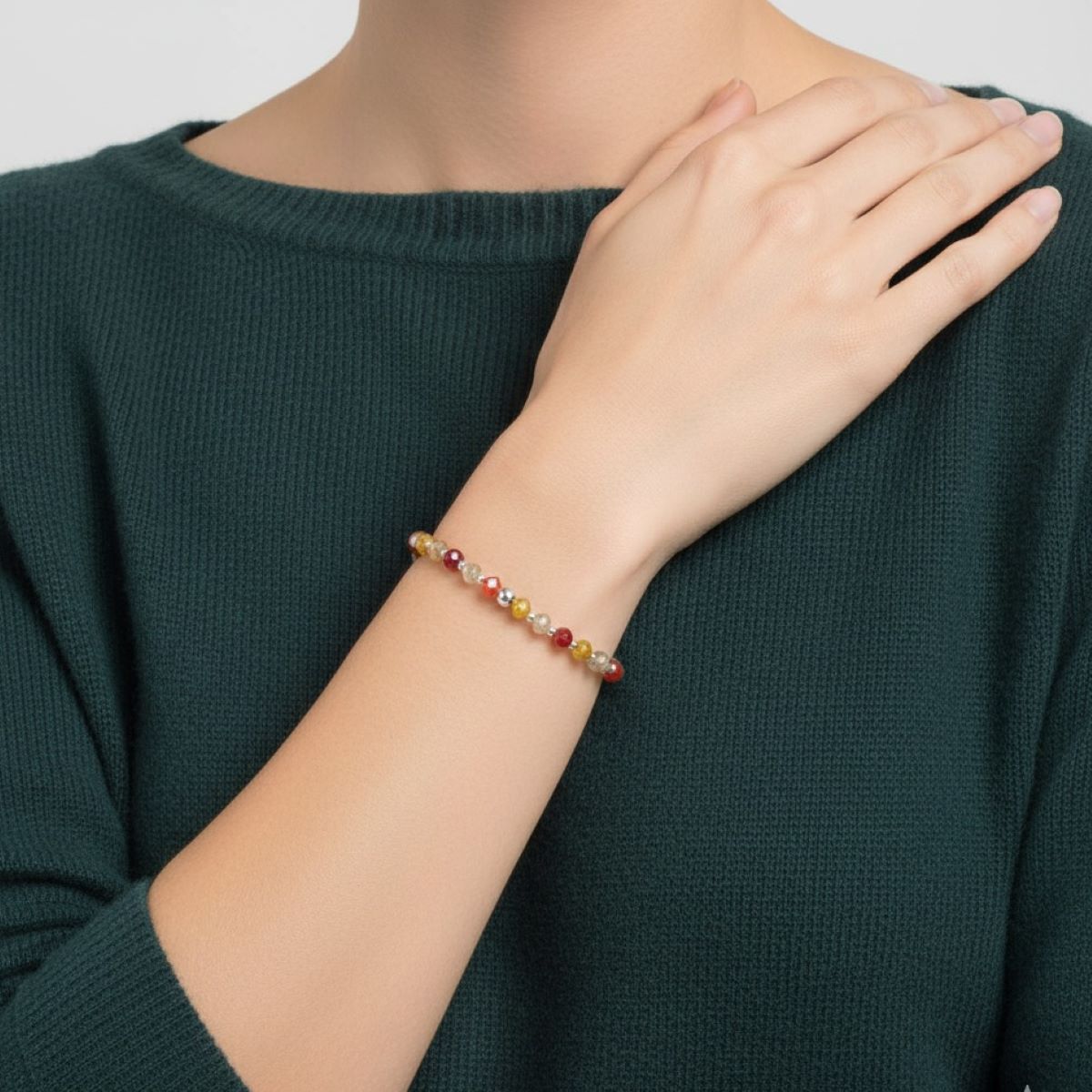 SANTORAL - Pulsera Muranos Colores - Plata