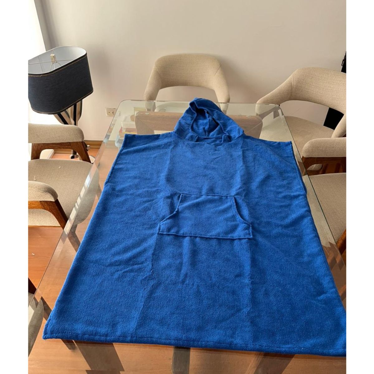 GENERICO - TOALLA DE PLAYA O PISCINA CON CAPUCHA UNISEX - MICROFIBRA