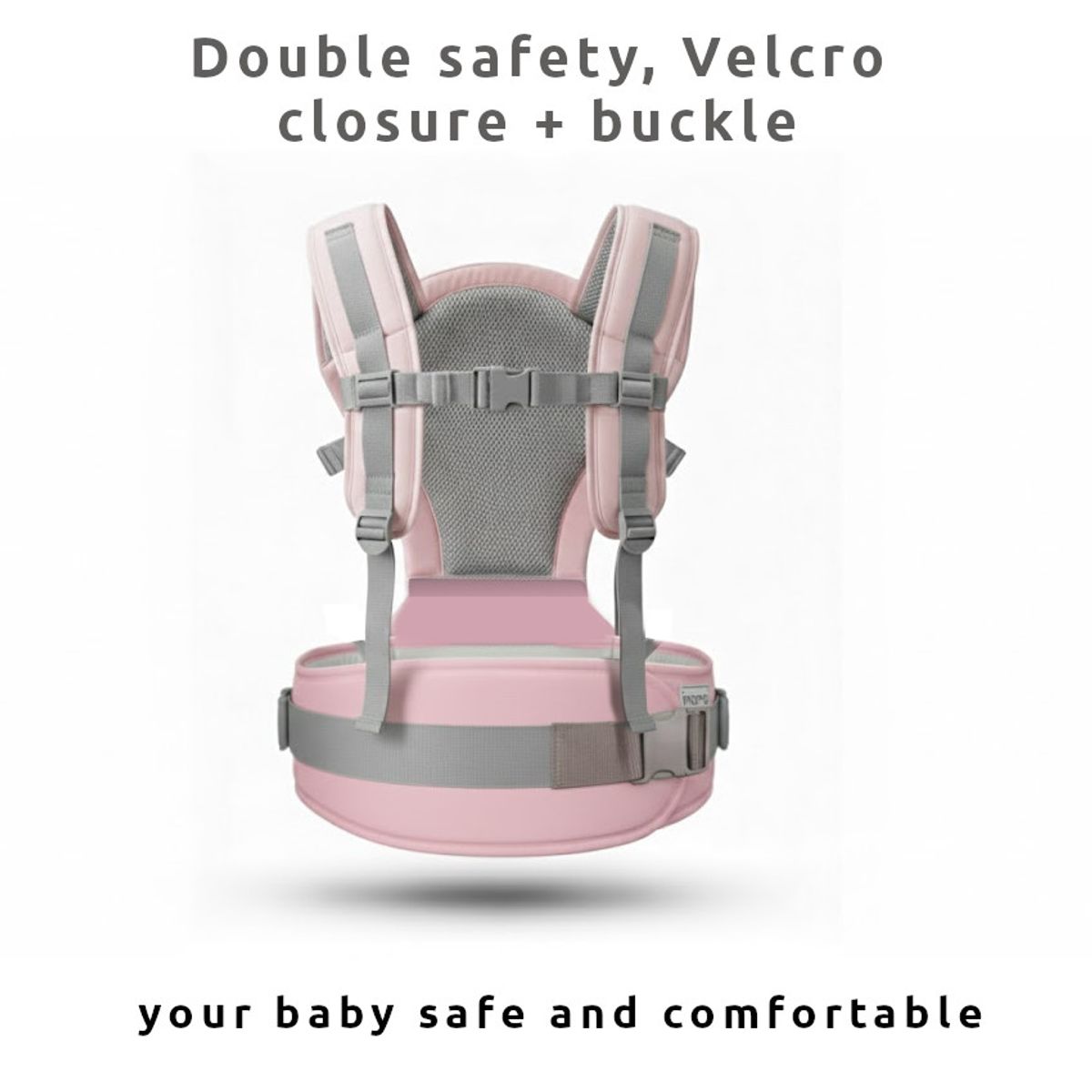 GENERICO - Canguro Mochila Ergonomica Portabebe Multifuncion Faja Lumbar ROSA