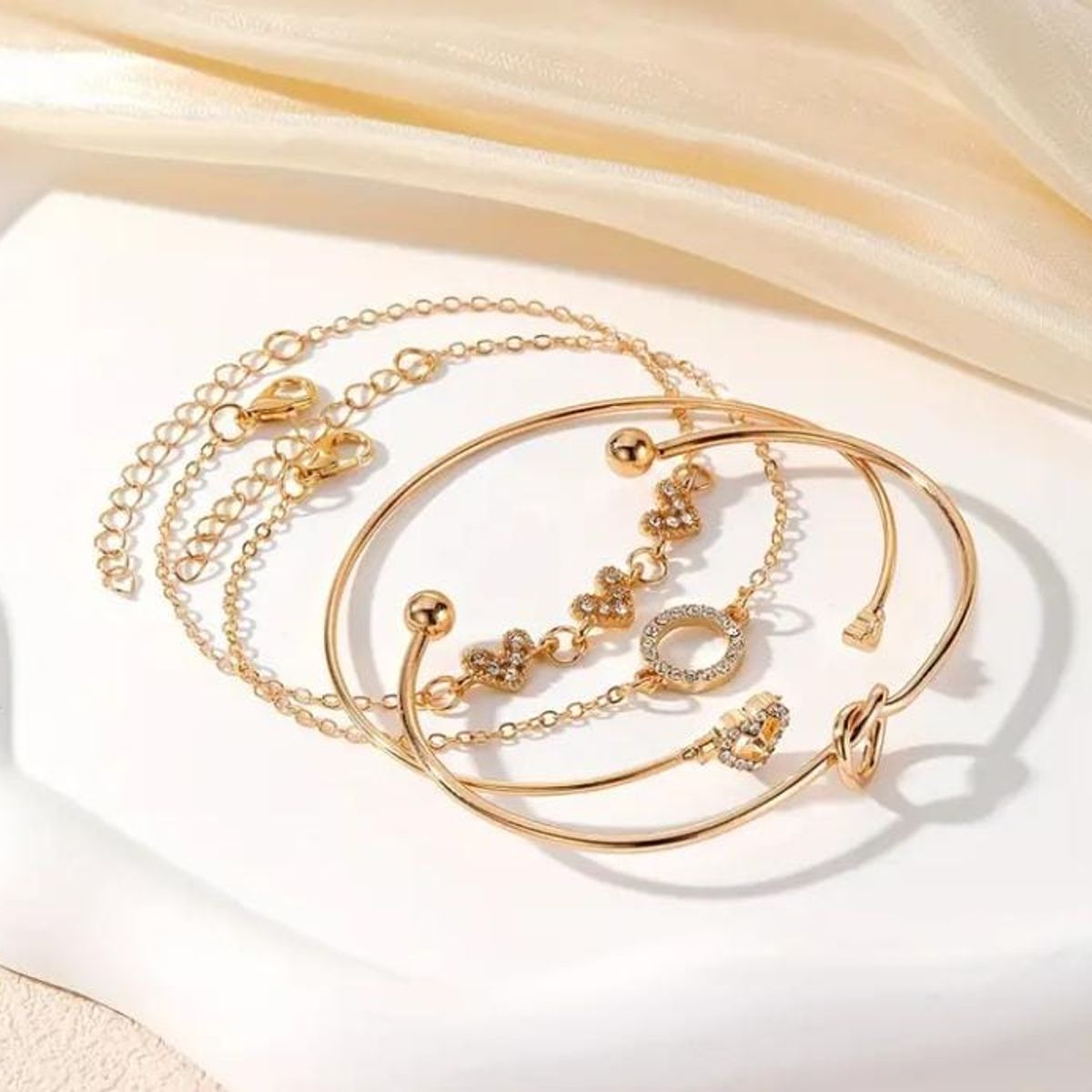 MORITA BAG STORE - CONJUNTO DE 4 PULSERAS ELEGANTE BRAZALETE PARA MUJER