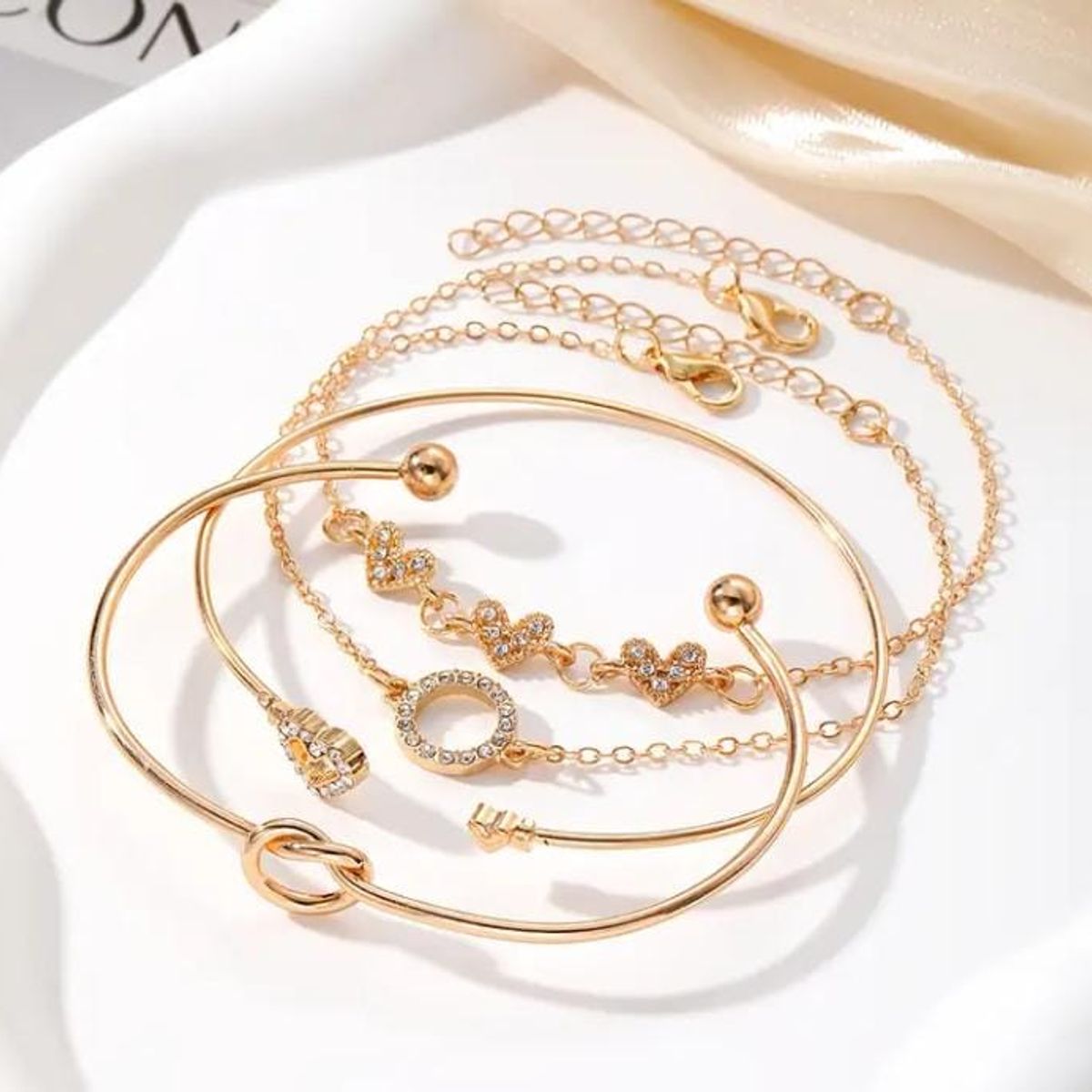 MORITA BAG STORE - CONJUNTO DE 4 PULSERAS ELEGANTE BRAZALETE PARA MUJER