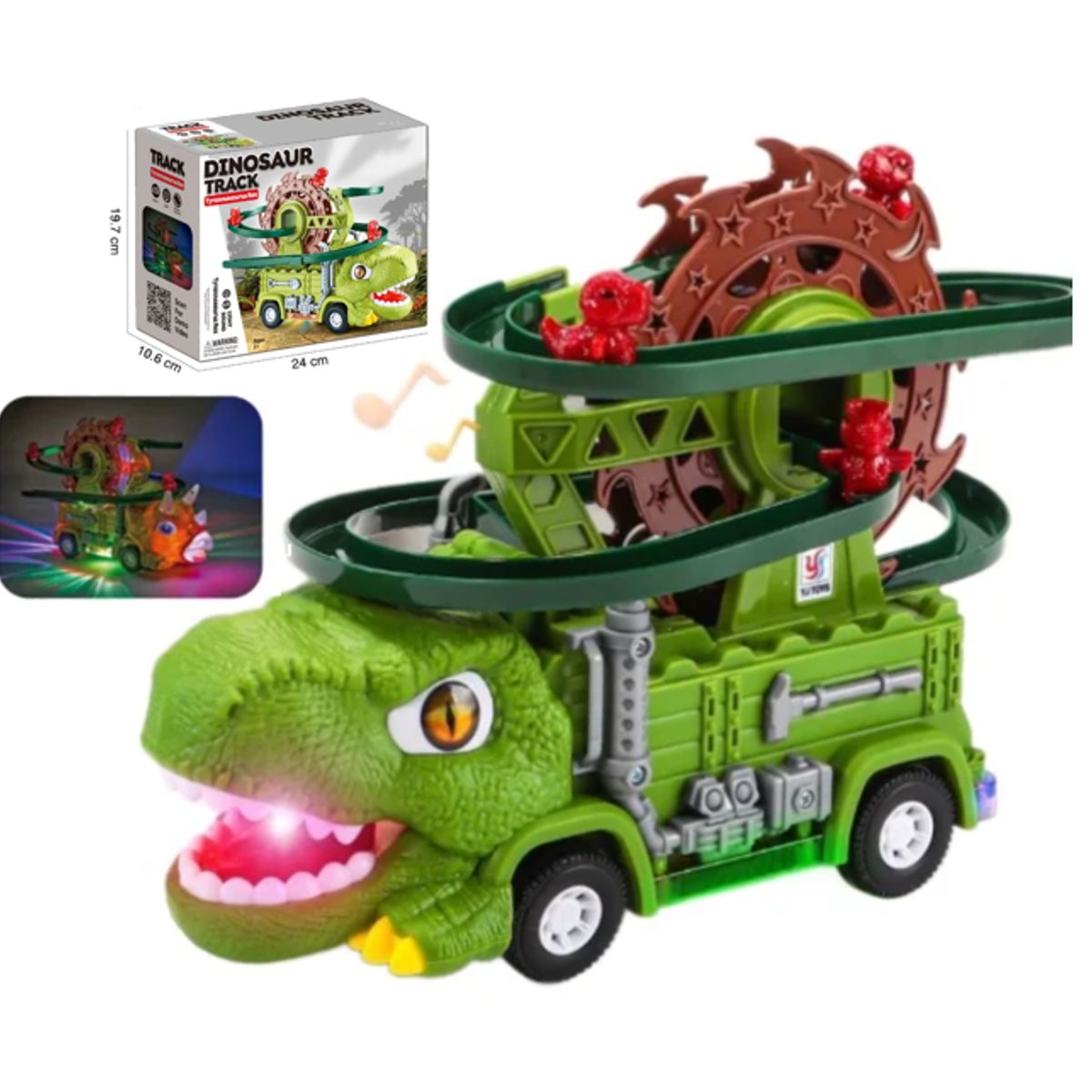GENERICO - TIRANOSAURIOS REX CON PISTAS Y LUCES