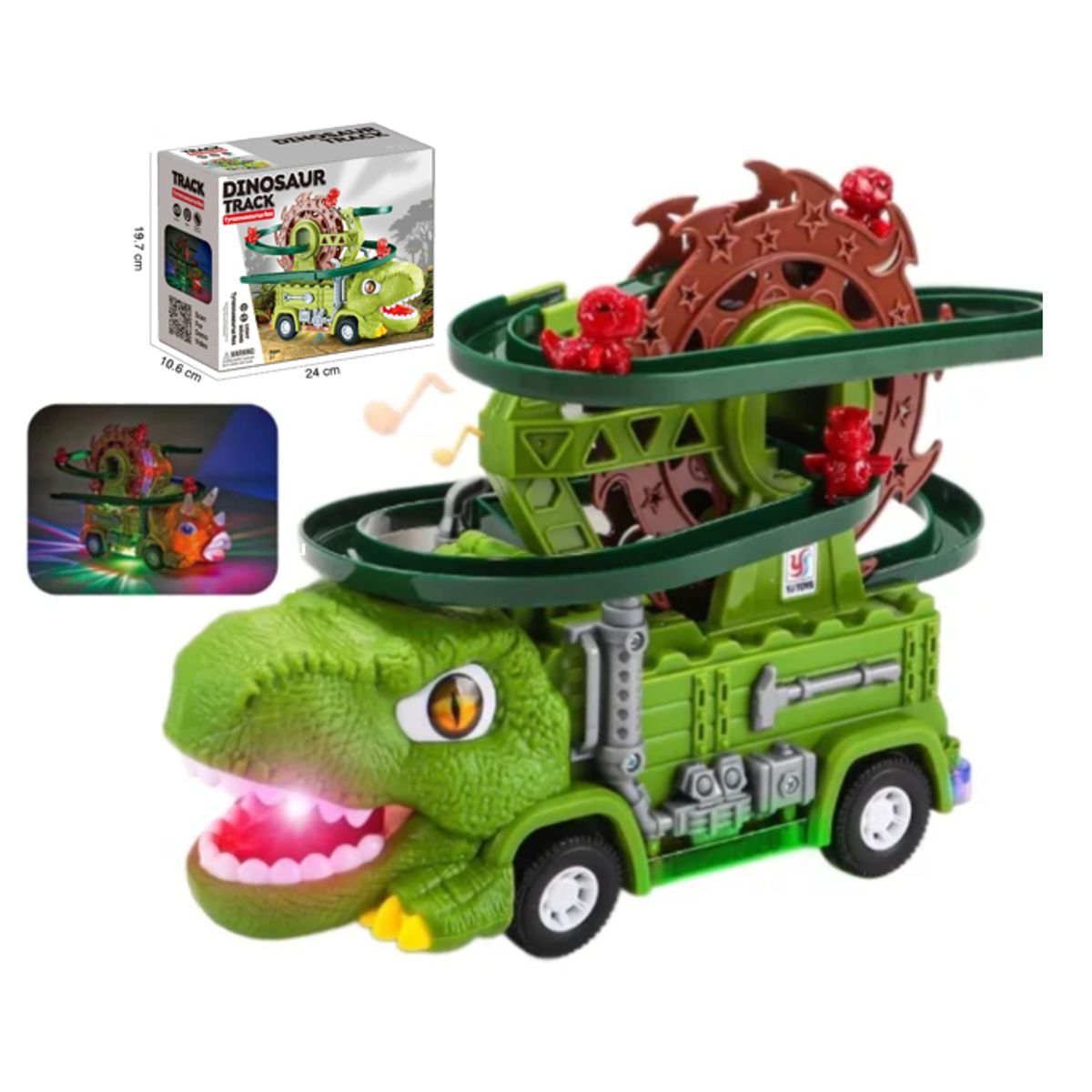GENERICO - TIRANOSAURIOS REX CON PISTAS Y LUCES