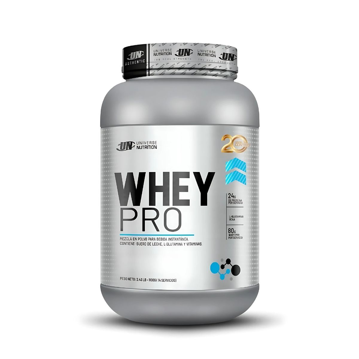 UNIVERSE NUTRITION - PACK X 02 - Whey Pro 1.1 kg Proteina Whey - Cookie and cream + Straps