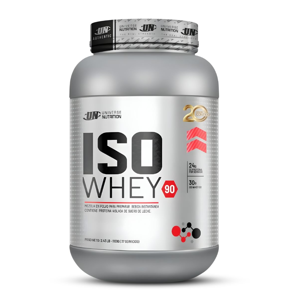 UNIVERSE NUTRITION - Iso Whey 90 1.1 Kg Proteina Isolatada - Vainilla + Straps