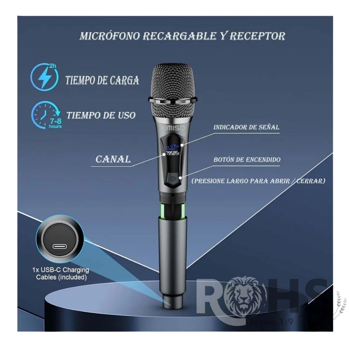 ROHS - MICROFONO INALÁMBRICO UHF PARA DIFERENTES OCACIONES KMS-902MC