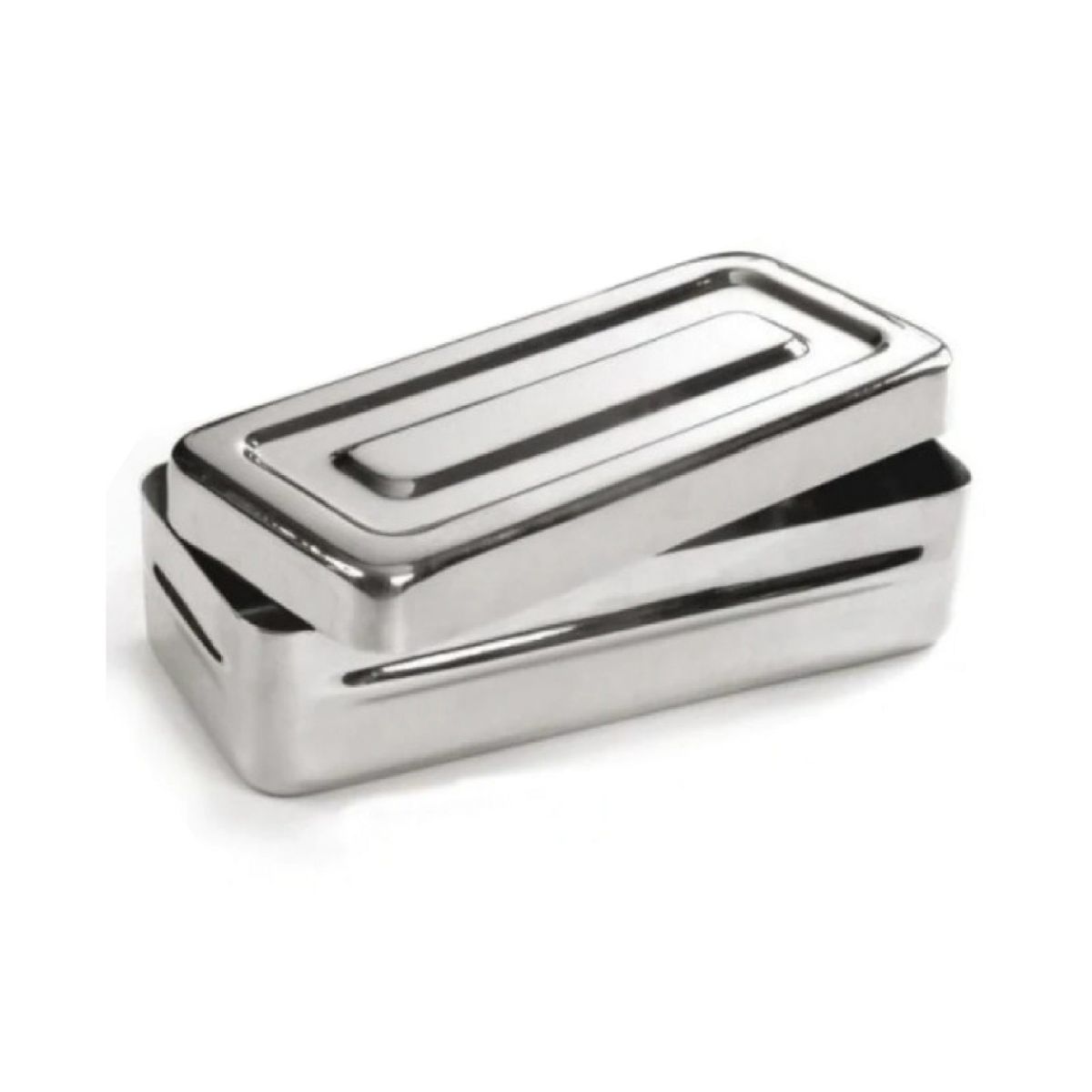 GENERICO - Caja para Instrumental Quirúrgico de Acero Inoxidable Mediana