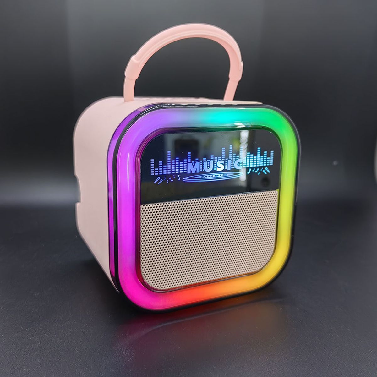 GENERICO - PARLANTE KARAOKE PARA NIÑOS, MODELO 2025 +2 MICROFONOS, RADIO FM , USB. LUZ RGB