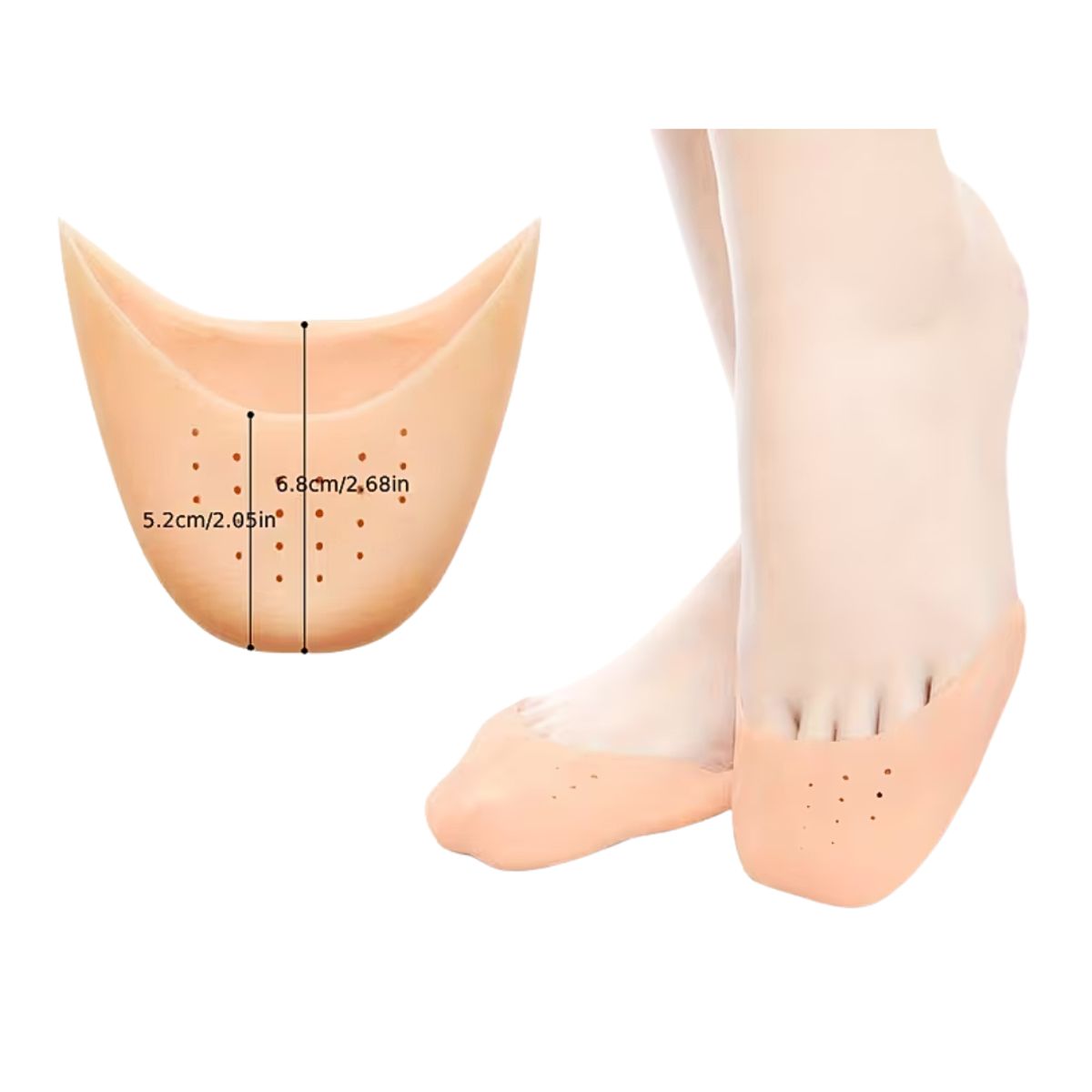 GENERICO - Plantilla Almohadilla gel acolchado para dedos de pie protección punta del zapato calzado