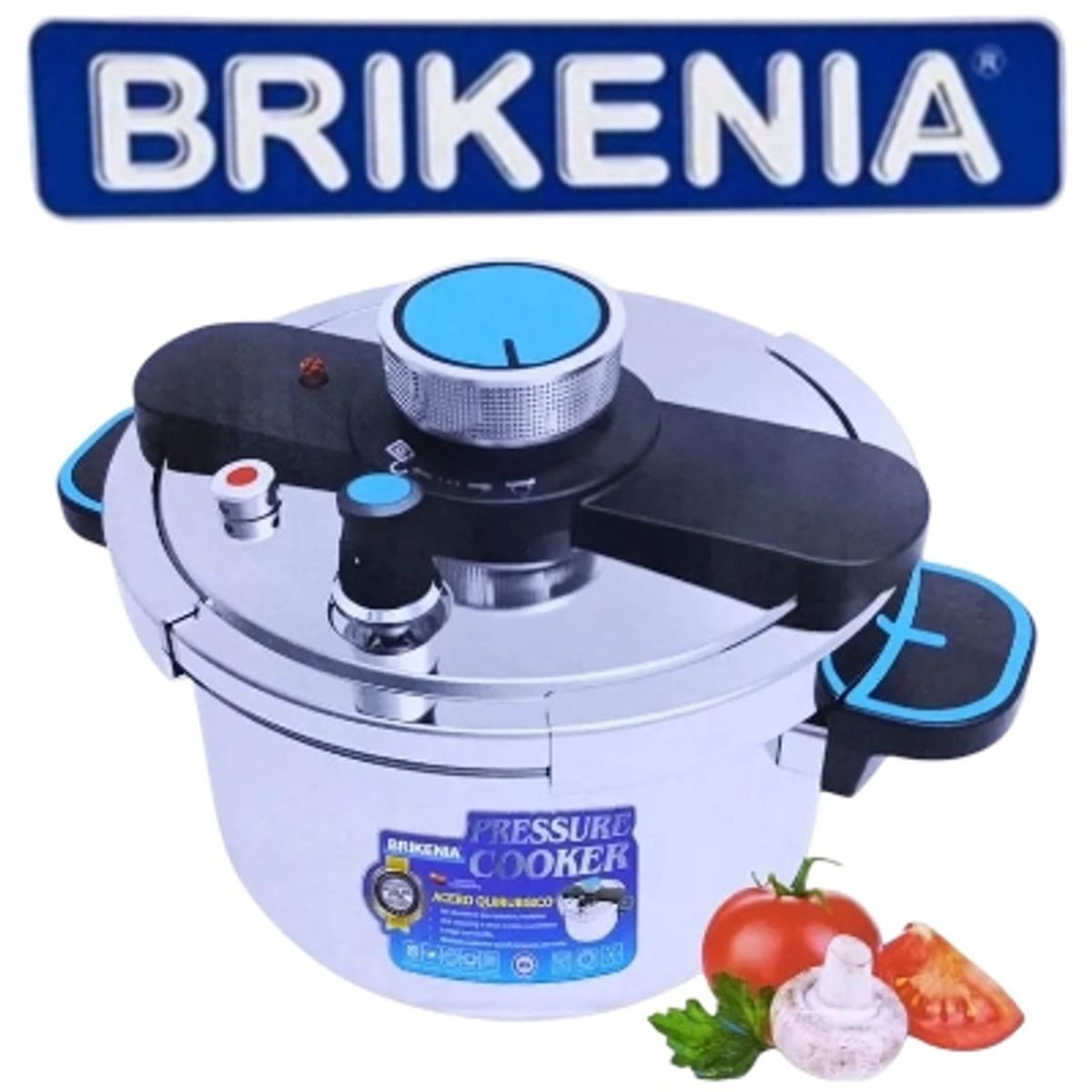 GENERICO - OLLA DE PRESIÓN ACERO QUIRÚRGICO BRIKENIA 10L SISTEMA ABRE FACIL