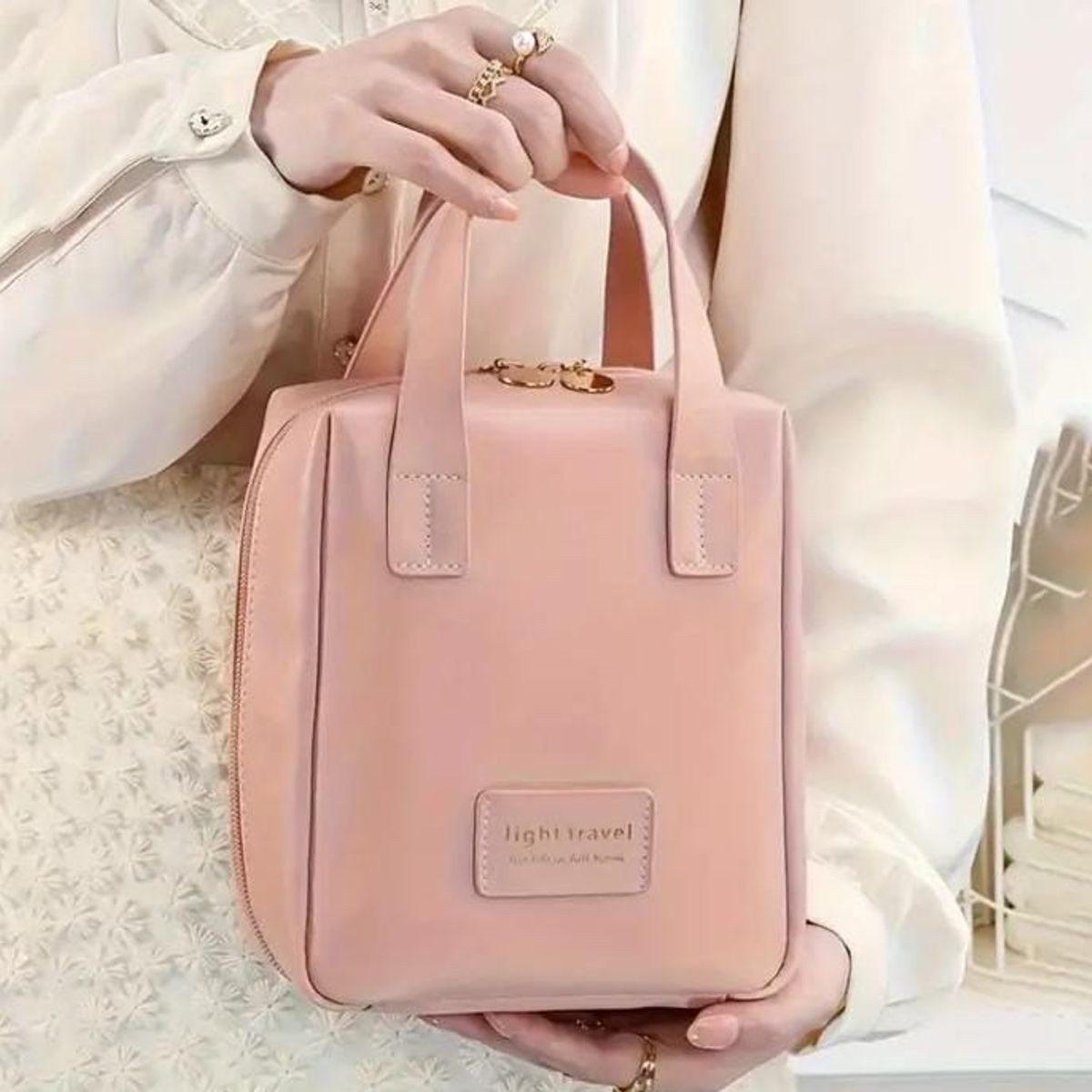 MORITA BAG STORE - BOLSO DE COSMETICOS COLOR ROSADO