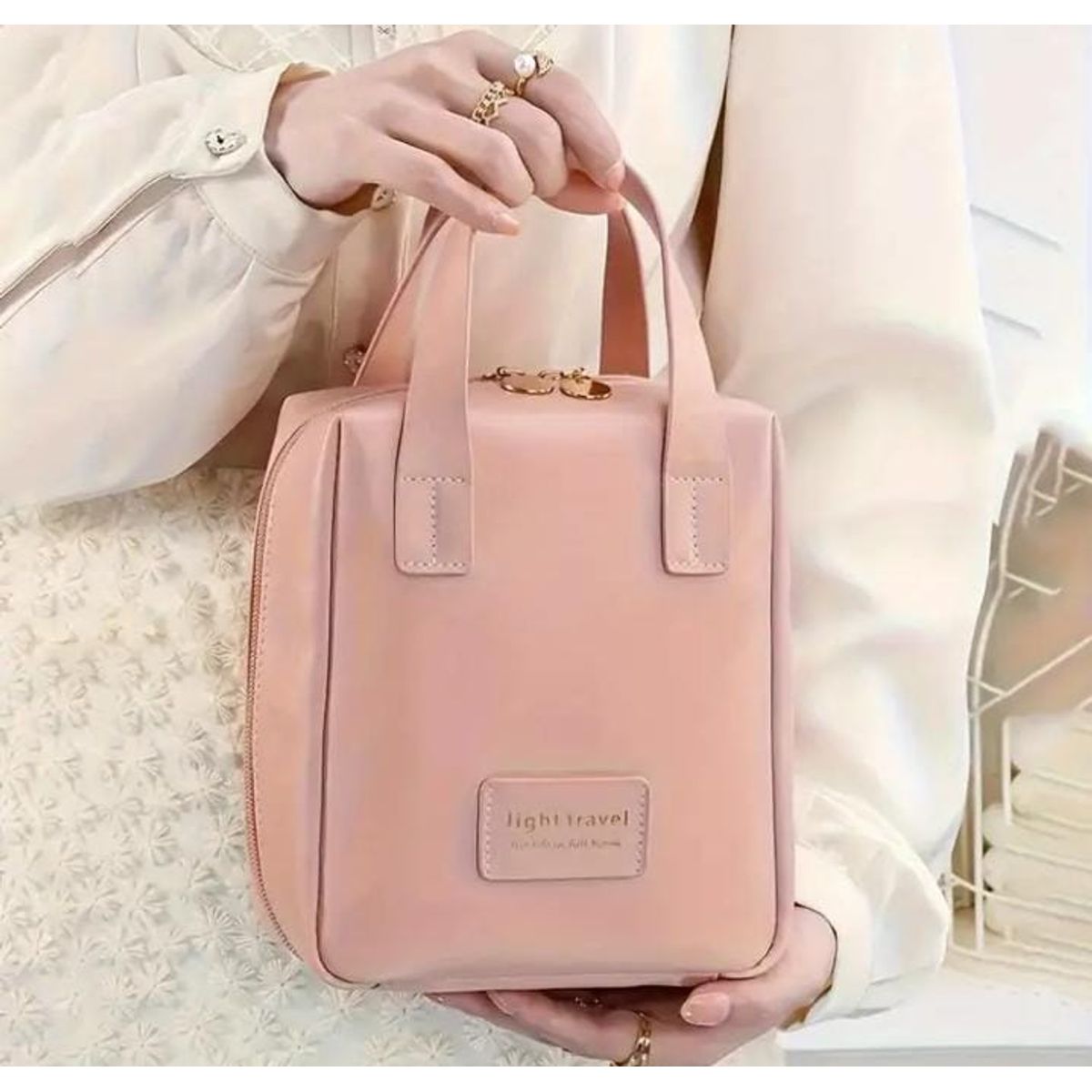 MORITA BAG STORE - BOLSO DE COSMETICOS COLOR ROSADO