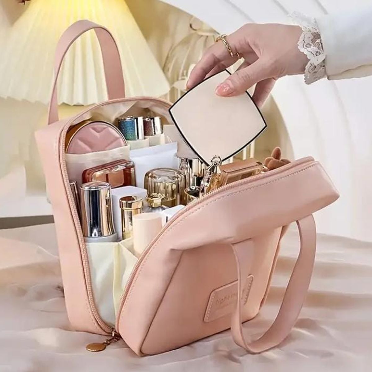 MORITA BAG STORE - BOLSO DE COSMETICOS COLOR ROSADO