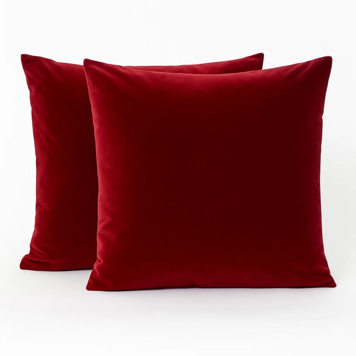 ZALMOHADAS - 02 Cojines Rojo Petróleo Navideñas Boho 40 X 40 Cm