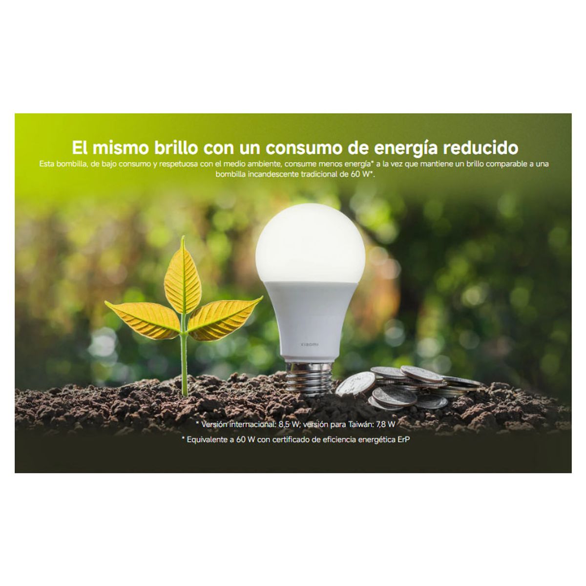 XIAOMI - Foco Inteligente Xiaomi Smart Led Bulb Google Home Alexa