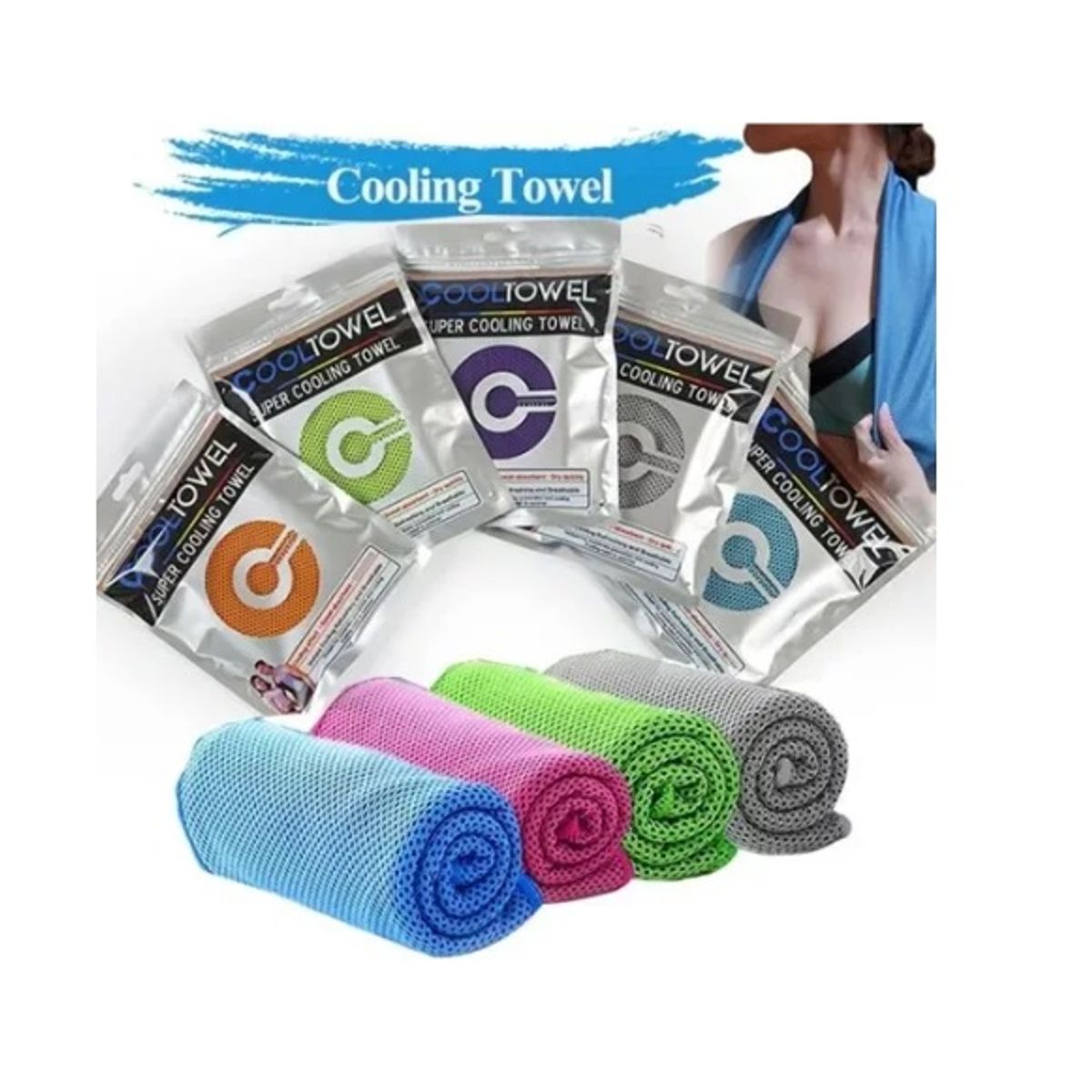 GENERICO - Toallas Refrescantes y Relajantes Frías Hielo Helada de Microfibra ROSADO