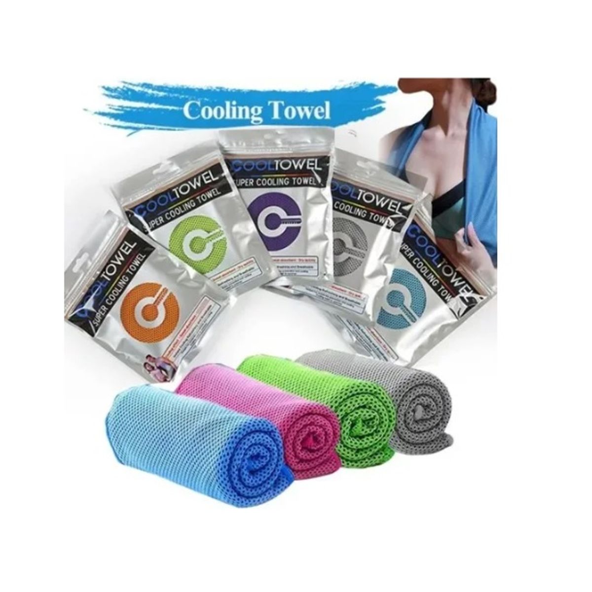 GENERICO - Toallas Refrescantes y Relajantes Frías Hielo Helada de Microfibra ROSADO