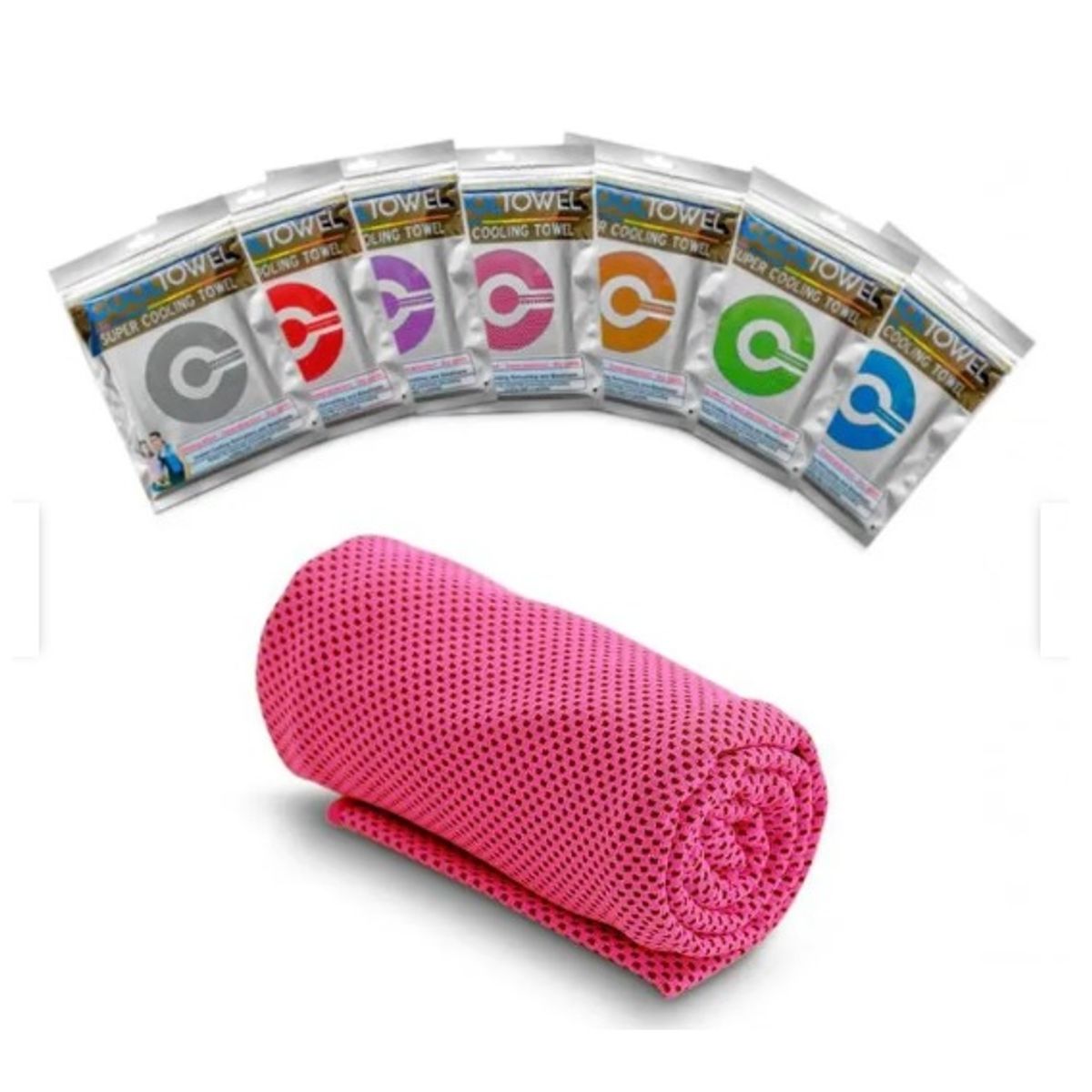 GENERICO - Toallas Refrescantes y Relajantes Frías Hielo Helada de Microfibra ROSADO