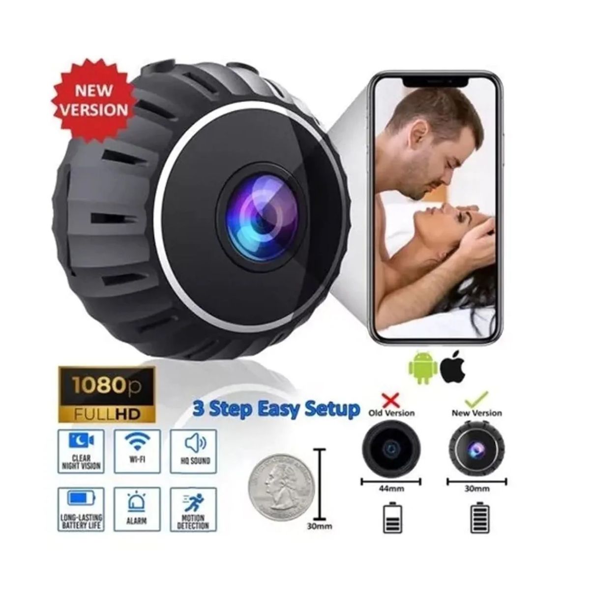 GENERICO - Camera Mini Camera Security Cameras 1080p