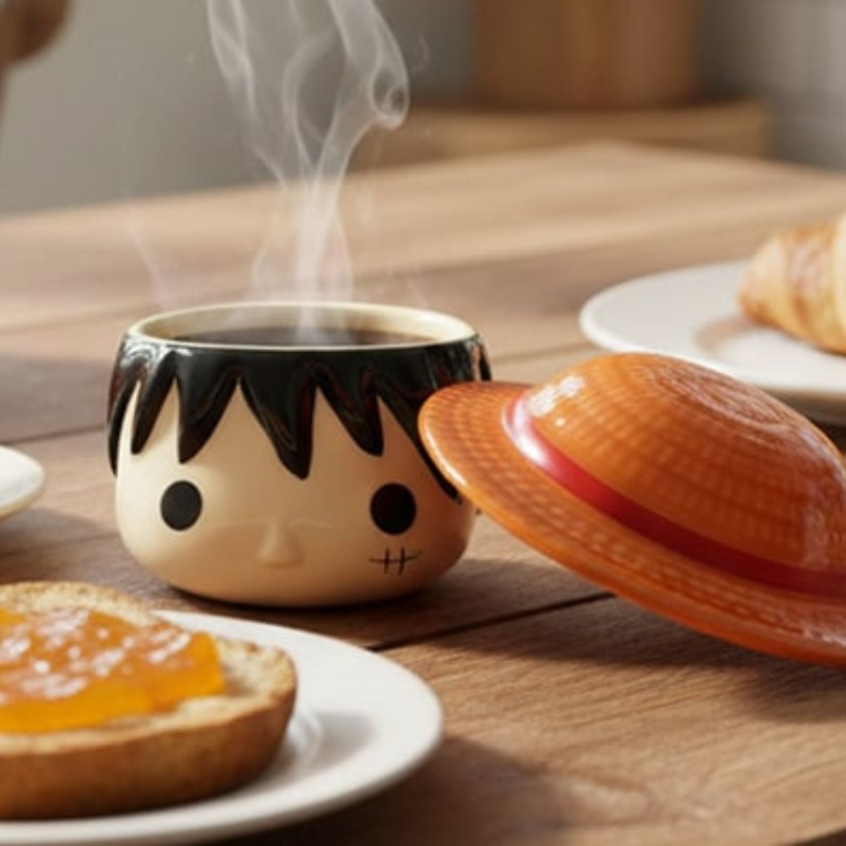 GENERICO - TAZA CARA DE LUFFY 3D ONE PIECE