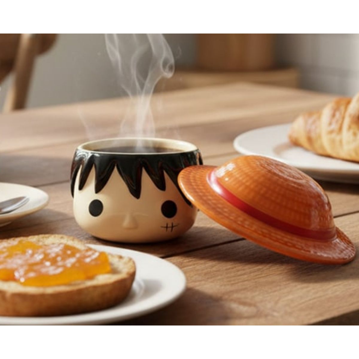 GENERICO - TAZA CARA DE LUFFY 3D ONE PIECE