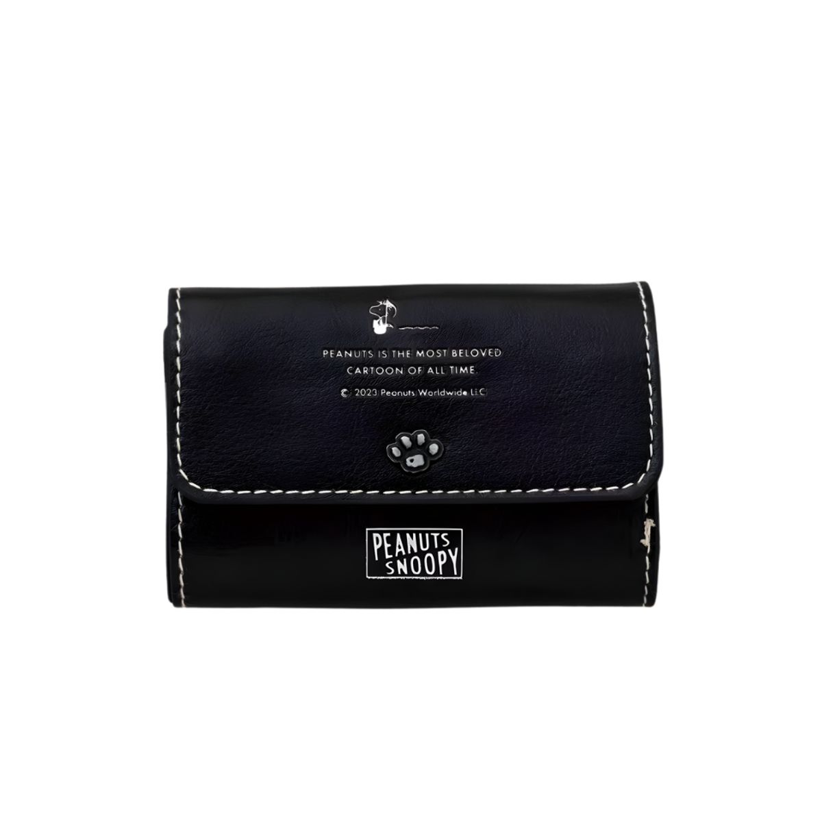 SNOOPY - SNOOPY BILLETERA CON MONEDERO Y TARJETERO - NEGRO