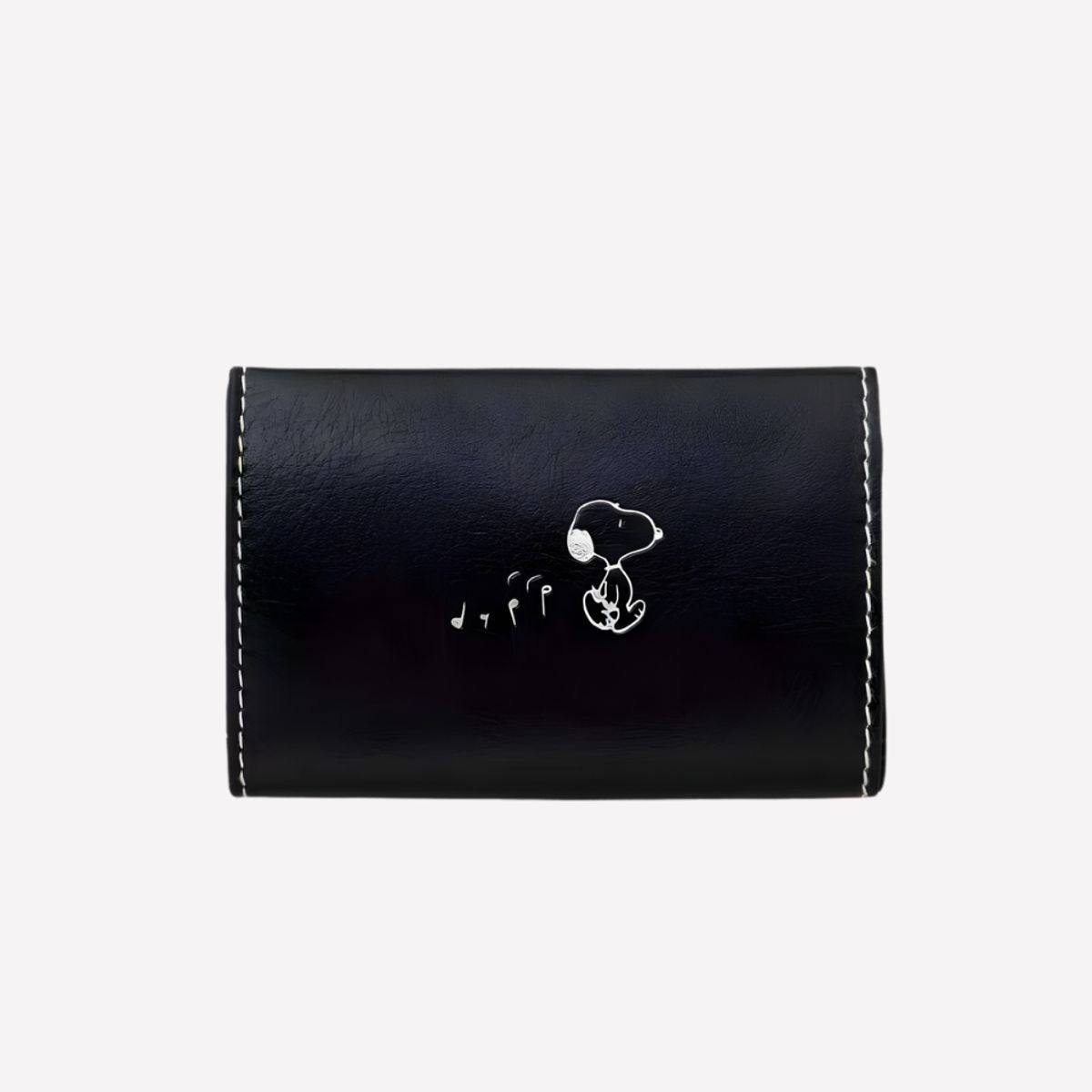 SNOOPY - SNOOPY BILLETERA CON MONEDERO Y TARJETERO - NEGRO