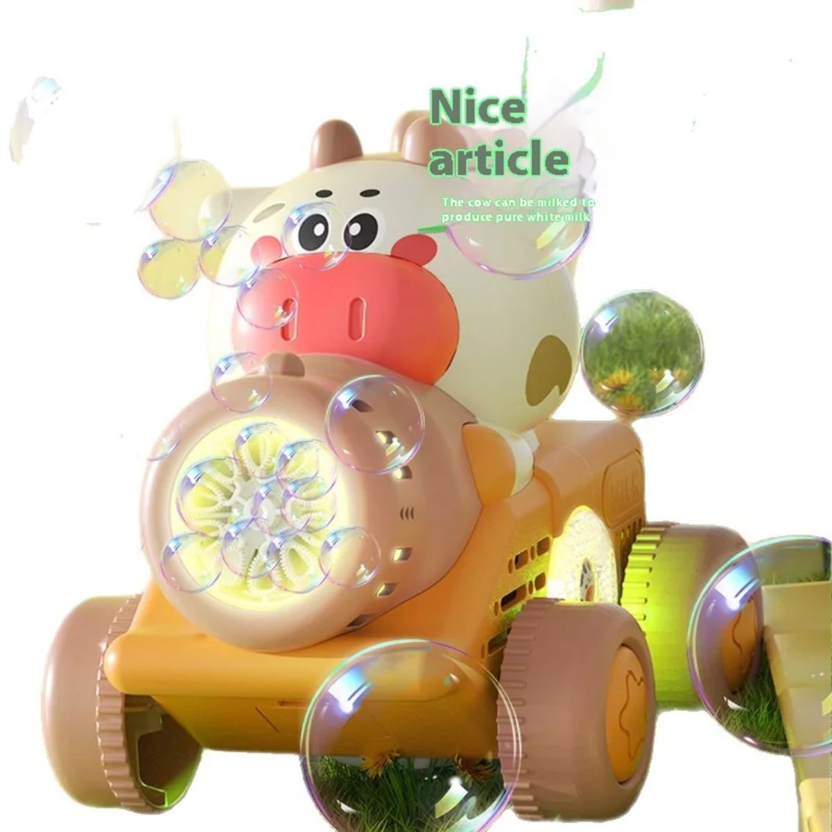 GENERICO - Caminador Burbujas luces Modelo Vaquita 2 en 1