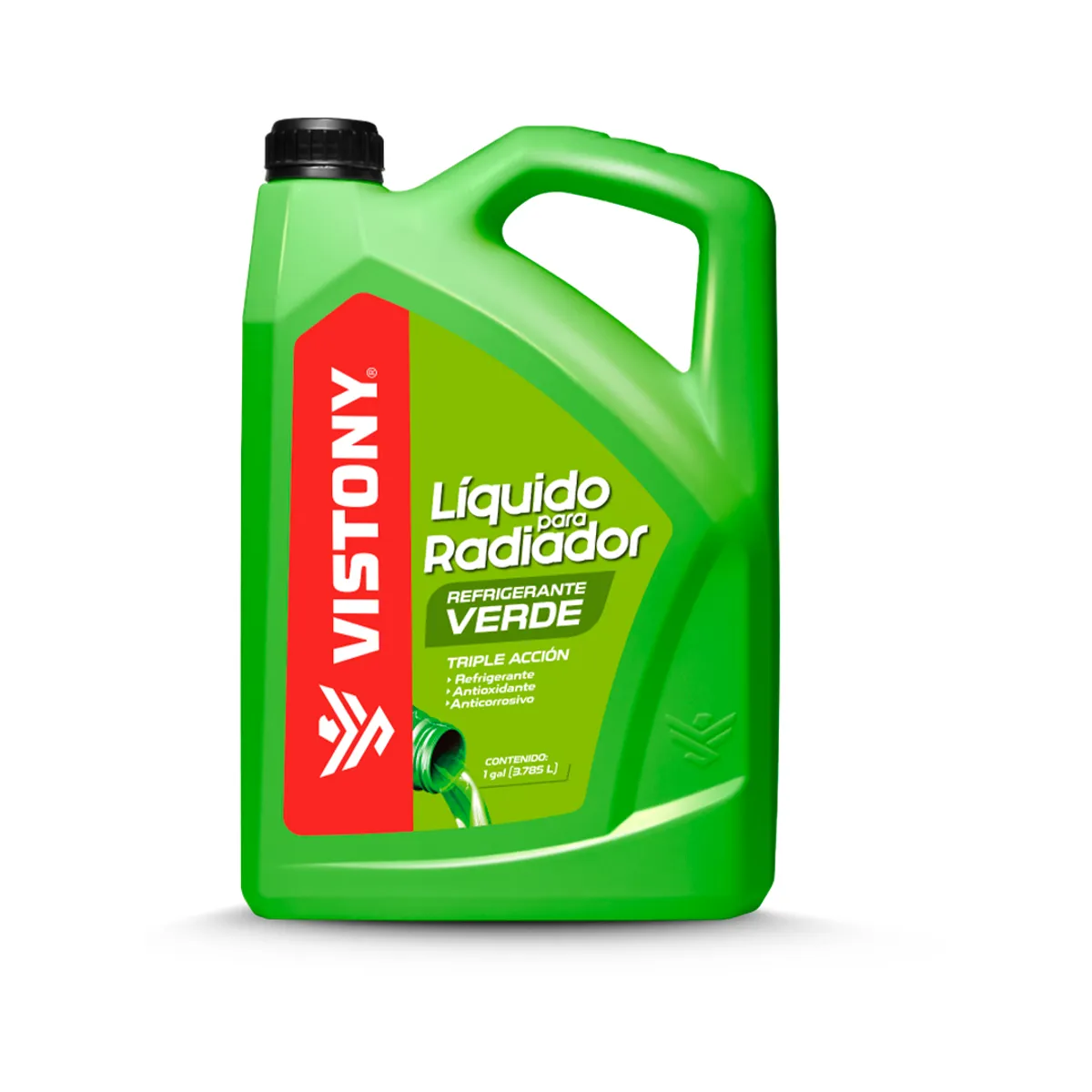 VISTONY - Líquido para Radiador Refrigerante galón verde