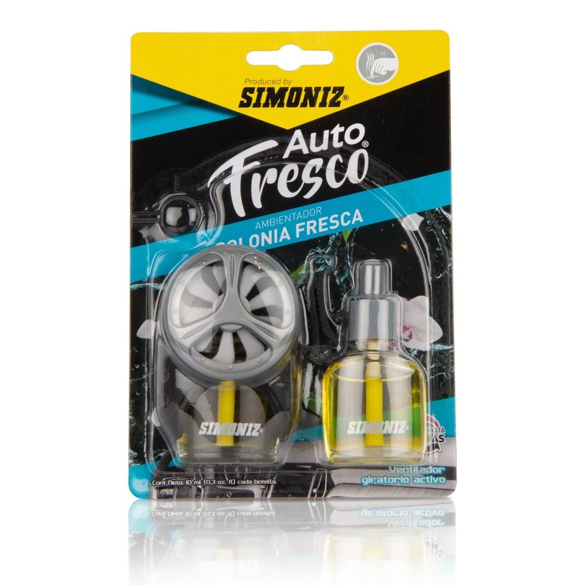 SIMONIZ - Ambientador Auto Fresco 10ml Aroma Colonia Fresca Con Repuesto