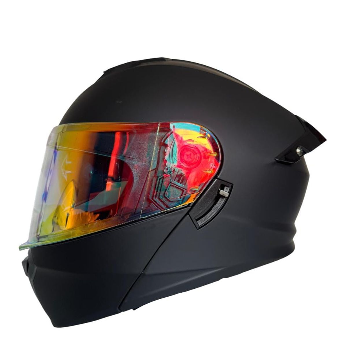 GENERICO - CASCO PARA MOTO XTREME NEGRO VISOR DIA Y NOCHE TALLA L