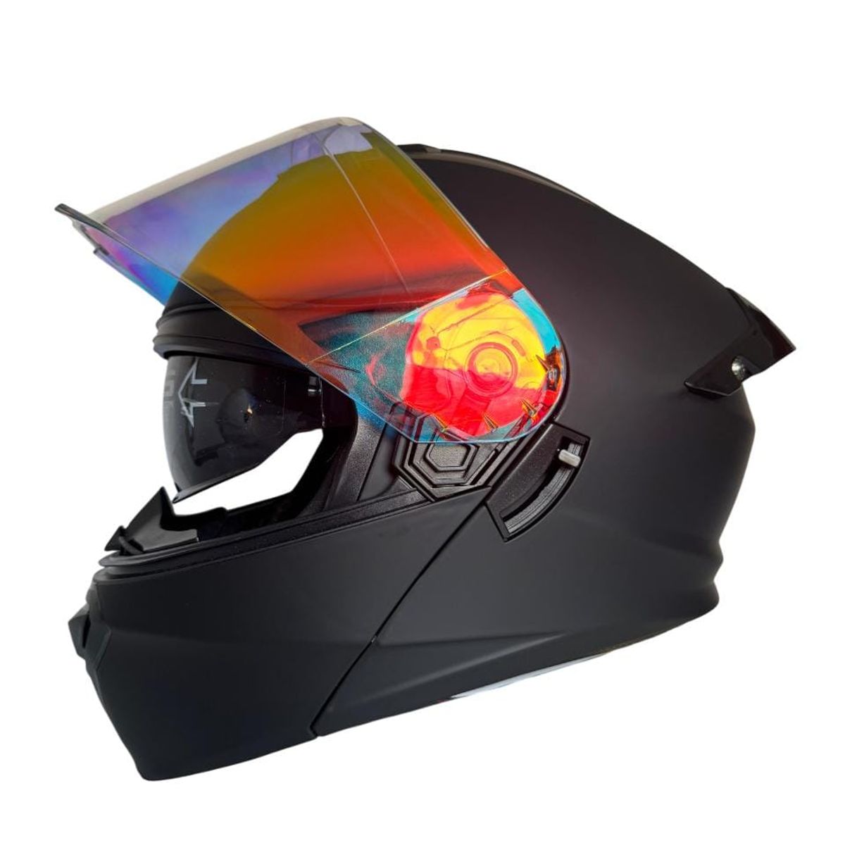 GENERICO - CASCO PARA MOTO XTREME NEGRO VISOR DIA Y NOCHE TALLA L
