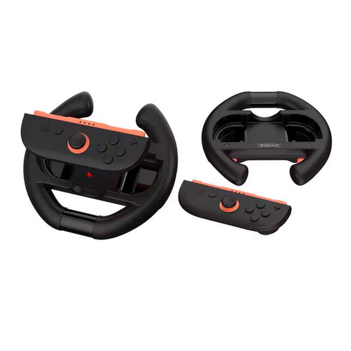 VARIOS - Set 2 und Soporte Timón para Joycons Nintendo Switch 2 Steering Wheel Negro