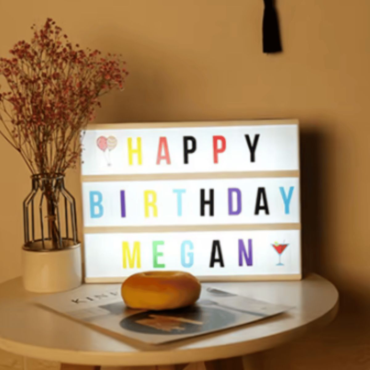 GENERICO - Caja de Luz con Letras Decorativas