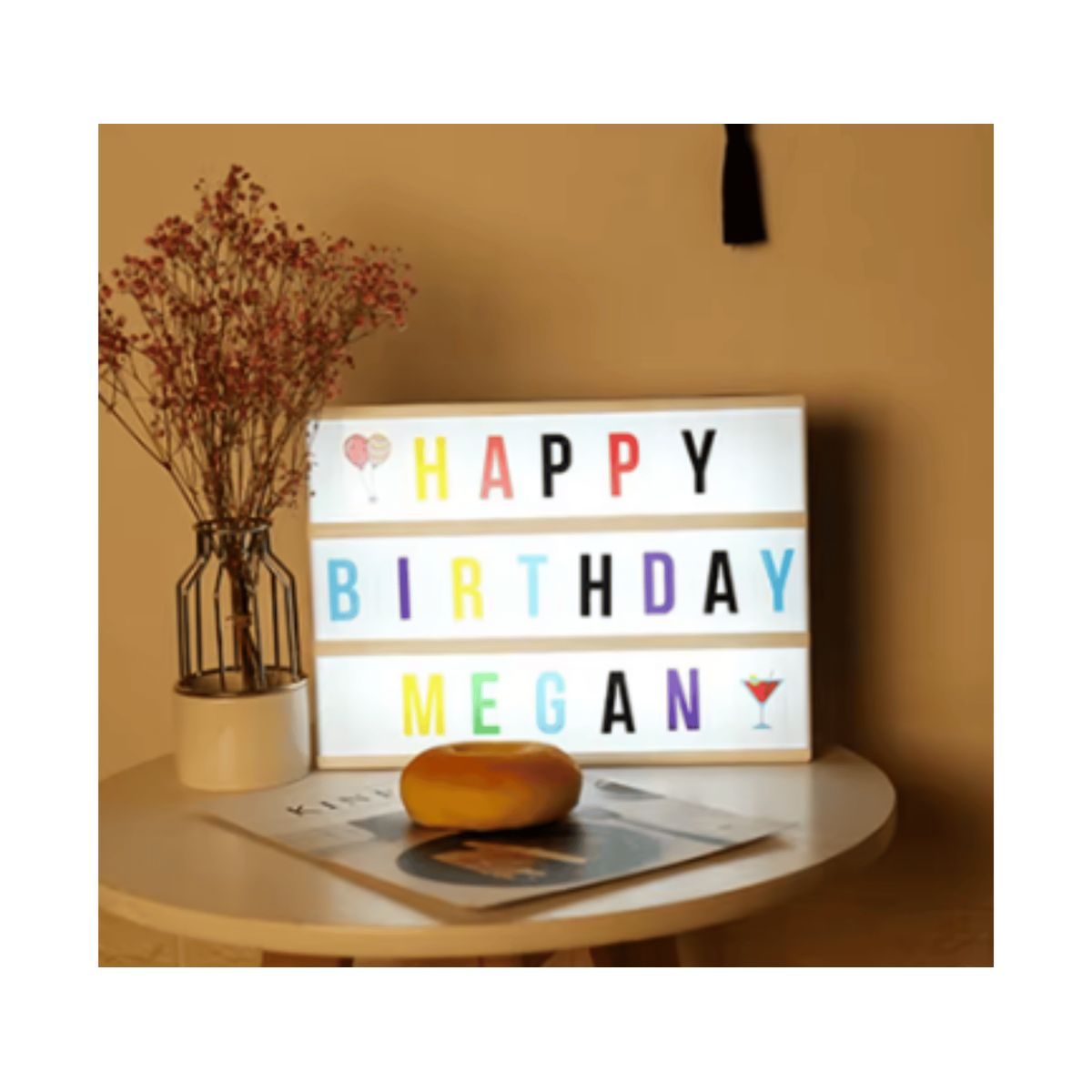 GENERICO - Caja de Luz con Letras Decorativas