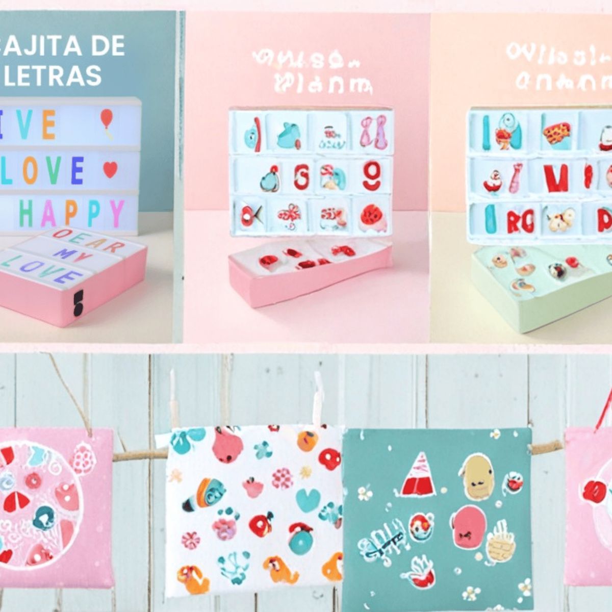 GENERICO - Caja de Luz con Letras Decorativas