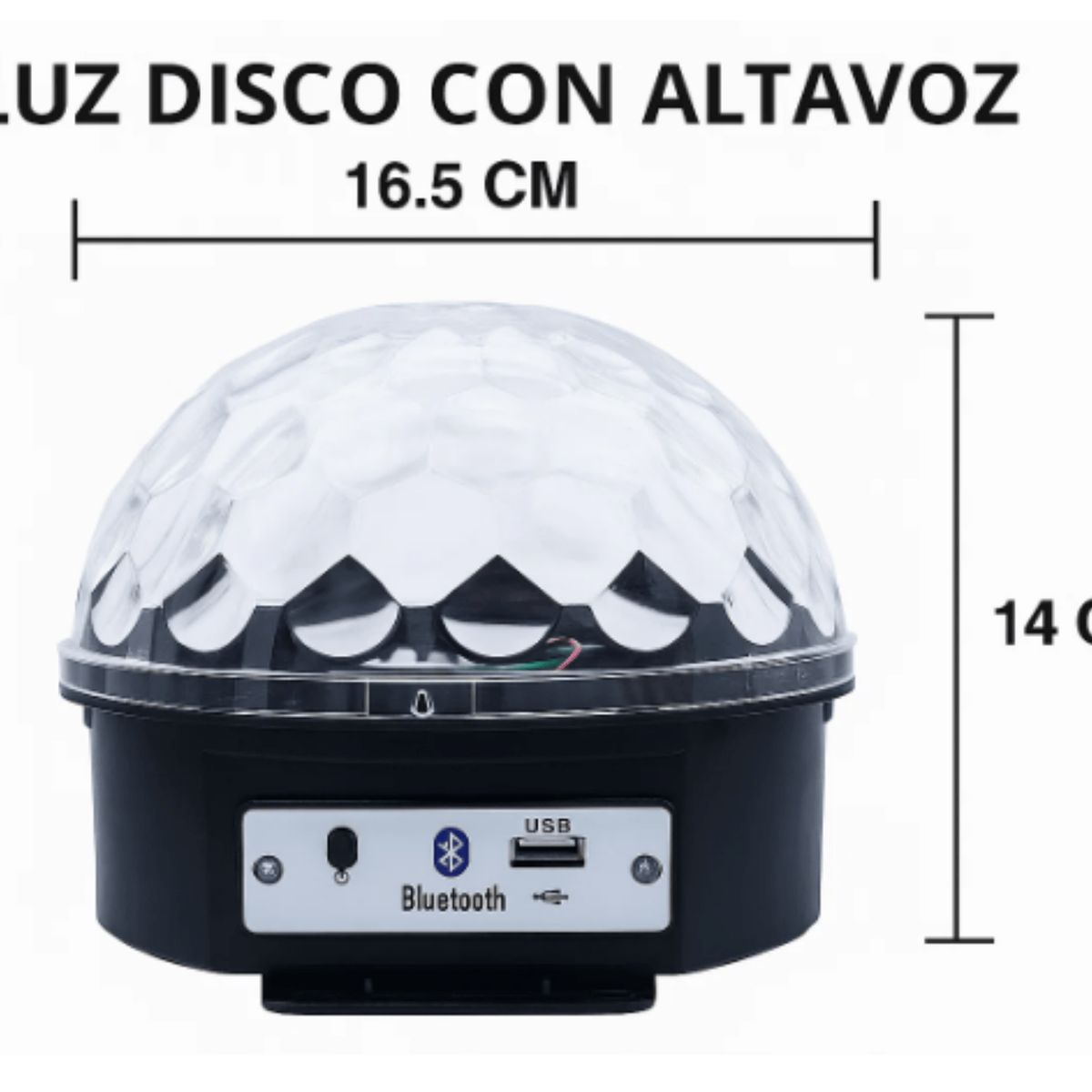 GENERAL - Bola de discoteca LED con Bluetooth bola mágica efecto de iluminación de escenario