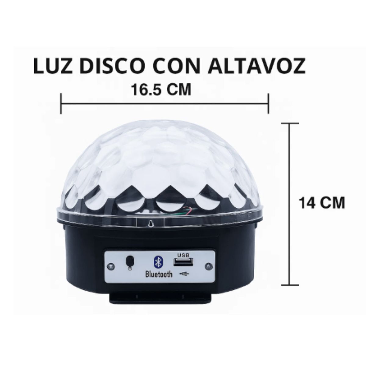GENERAL - Bola de discoteca LED con Bluetooth bola mágica efecto de iluminación de escenario