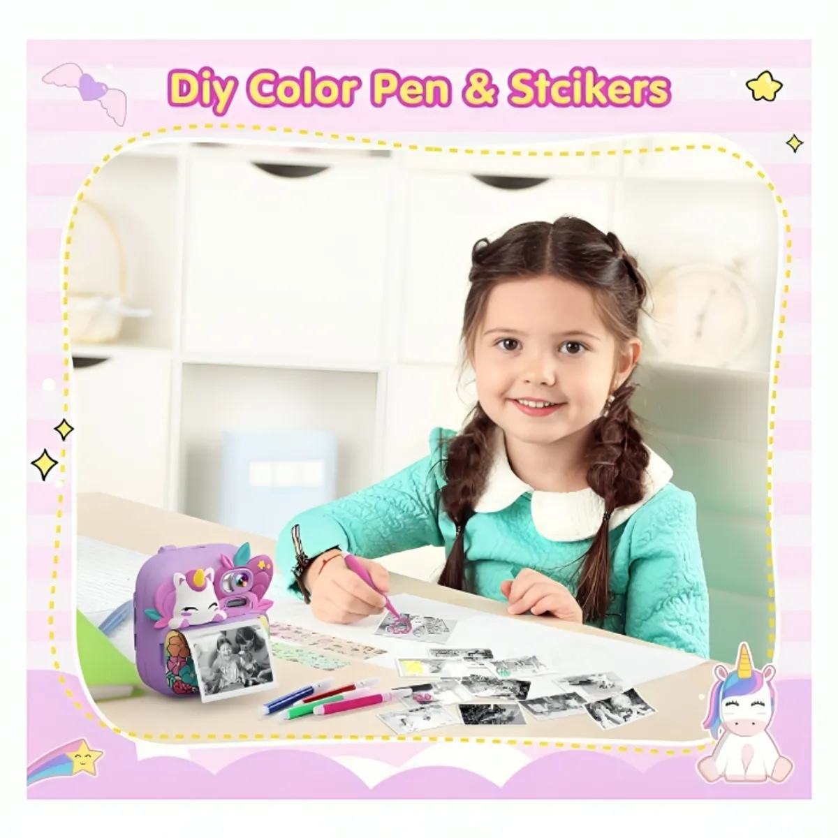 GENERICO - Cámara de Impresión Instantánea Digital Premium para Niños