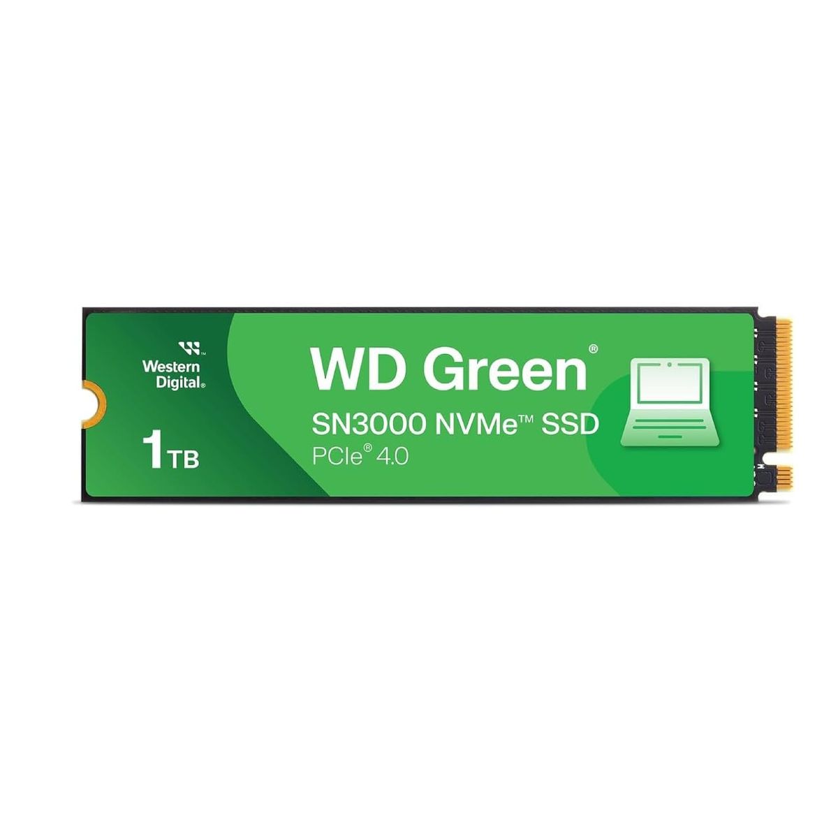WESTERN DIGITAL - Unidad en estado solido SSD WD Green SN3000 NVMe 1TB M.2 2280, PCIe Gen 4.0 x4, NVMe