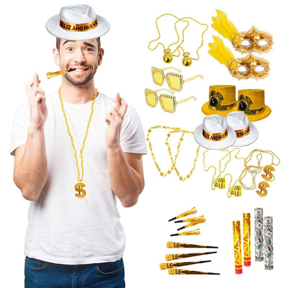 GENERICO - Cotillon Año Nuevo de 28 articulos (Mod A2)