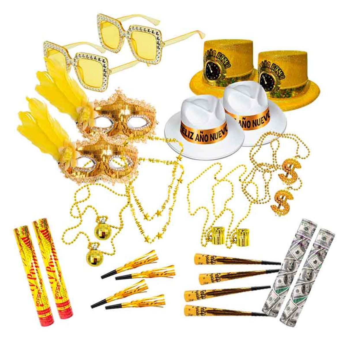 GENERICO - Cotillon Año Nuevo de 28 articulos (Mod A2)