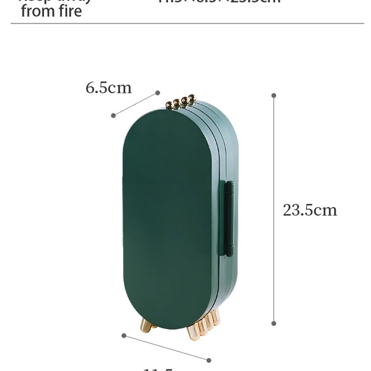 GENERICO - Joyero Organizador Acrilico Plegable para Joyas  Collar Arete - Verde