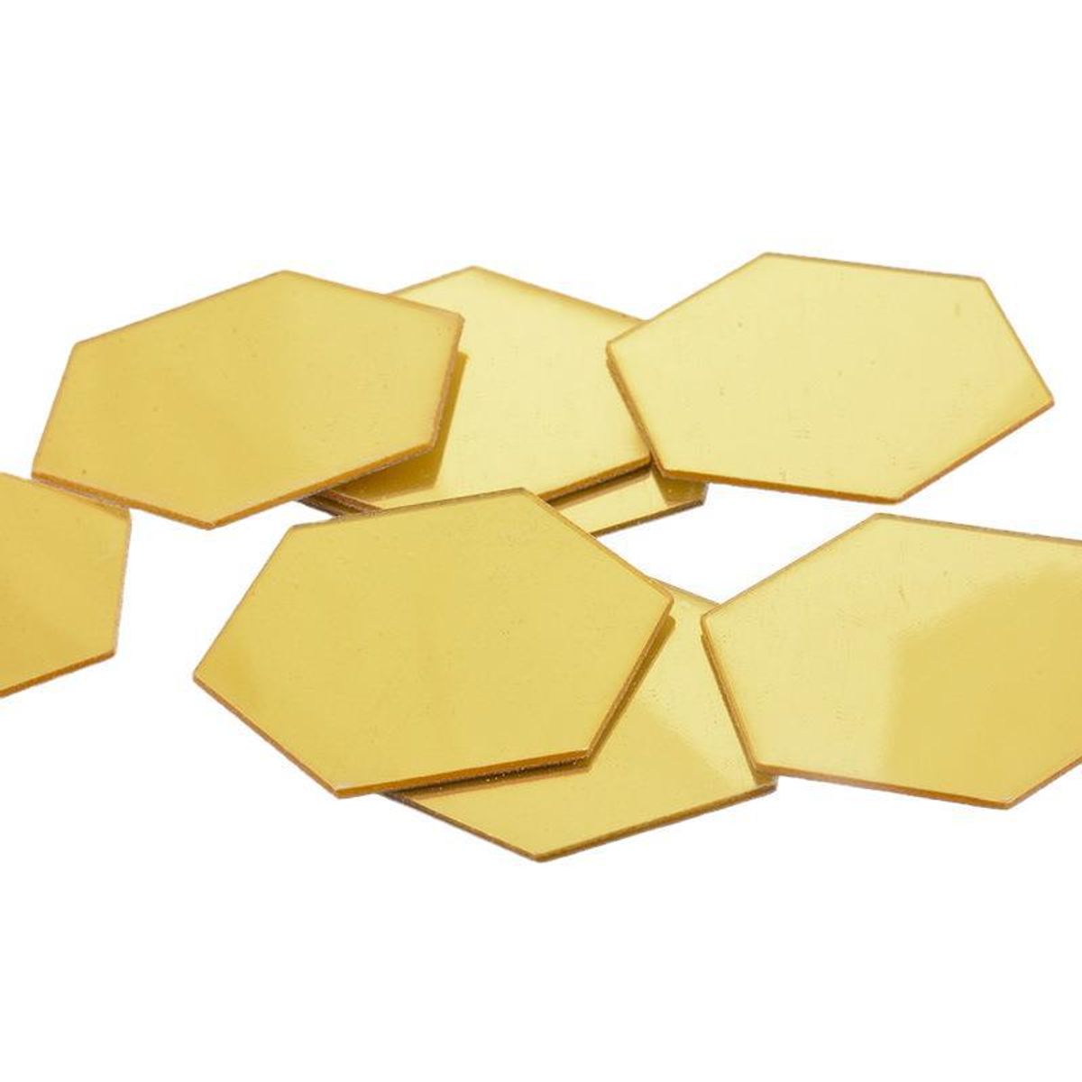 BAALATHKKO5 - Set Espejo Pared Acrílico Hexágono Decoracion Hogar 12piezas - DORADO